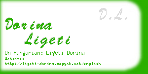 dorina ligeti business card